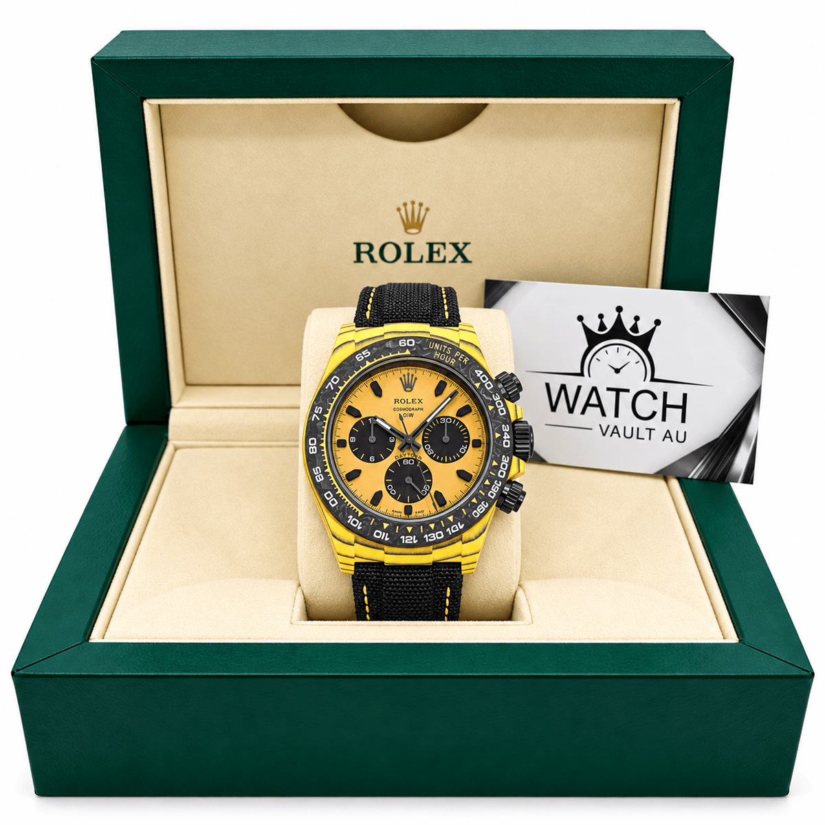 Daytona DiW Bumblebee Carbon Style 40mm - Watch Vault Au