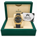 Sky-Dweller Yellow Gold Tone Black Dial Rubber Strap 42mm - Watch Vault Au
