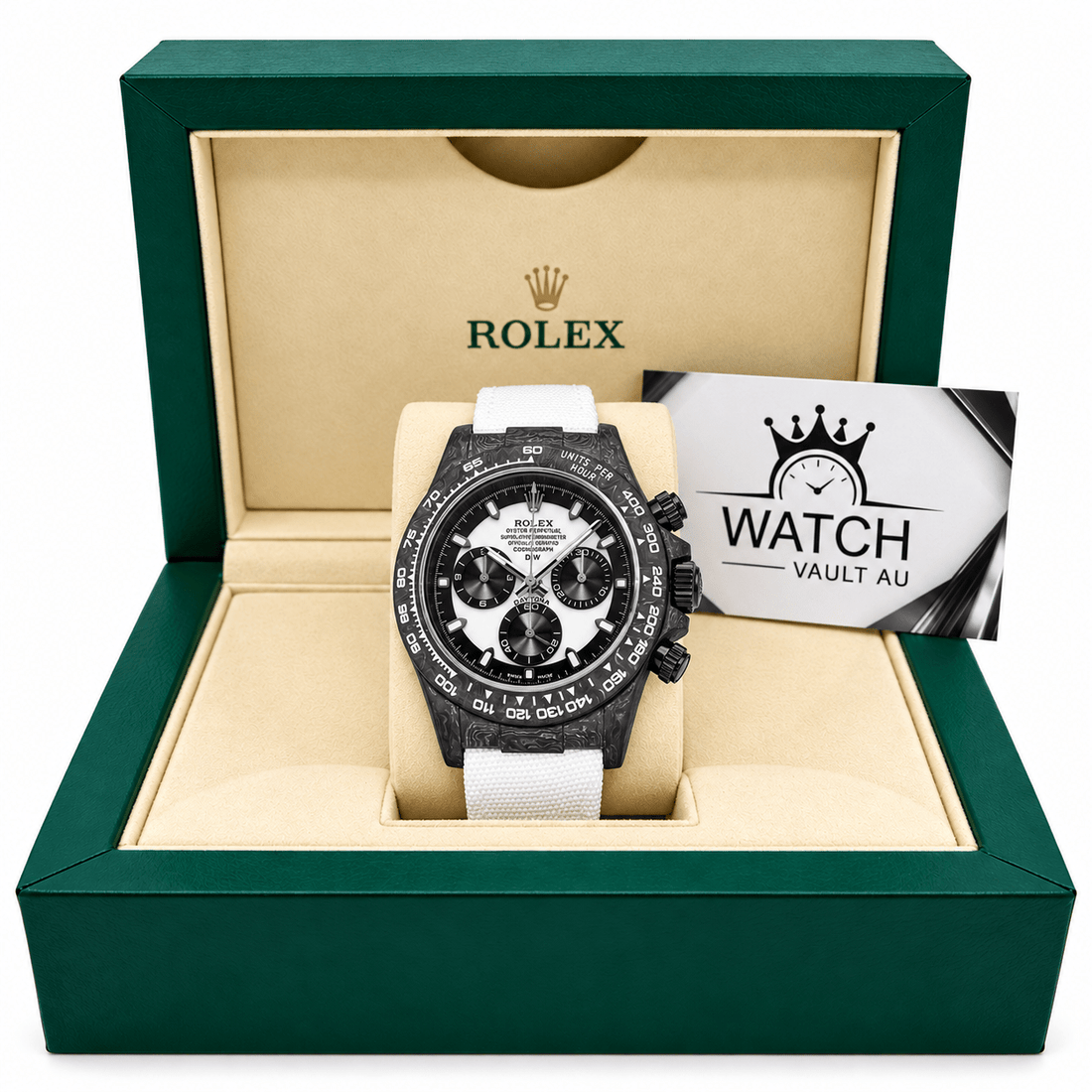 Daytona DiW Cream Carbon Panda Style 40mm - Watch Vault Au