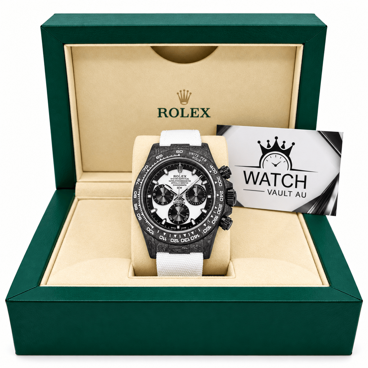 Daytona DiW Cream Carbon Panda Style 40mm - Watch Vault Au