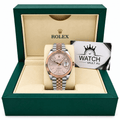 Datejust Two Tone Rose Gold Tone Sundust Baton Dial 41mm - Watch Vault Au