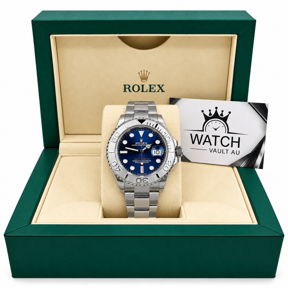 Yacht-Master Silver Tone Blue Dial 40mm - Watch Vault Au
