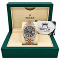 Datejust Two Tone Rose Gold Tone Grey Motif Dial 41mm - Watch Vault Au