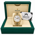 Day-Date Yellow Gold Tone Silver Dial 40mm - Watch Vault Au