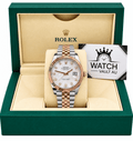 Datejust Two Tone Rose Gold Tone Mother-of-Pearl Gem-set Dial 41mm - Watch Vault Au