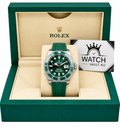 Submariner Hulk Green Dial Rubber Strap 40mm - Watch Vault Au