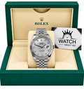 Datejust Silver Tone Mother-of-Pearl Gem-set Dial 41mm - Watch Vault Au