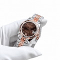Datejust Two Tone Rose Gold Tone Chocolate Roman Dial 31mm - Watch Vault Au