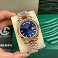 Day-Date Rose Gold Tone Blue Dial 40mm - Watch Vault Au