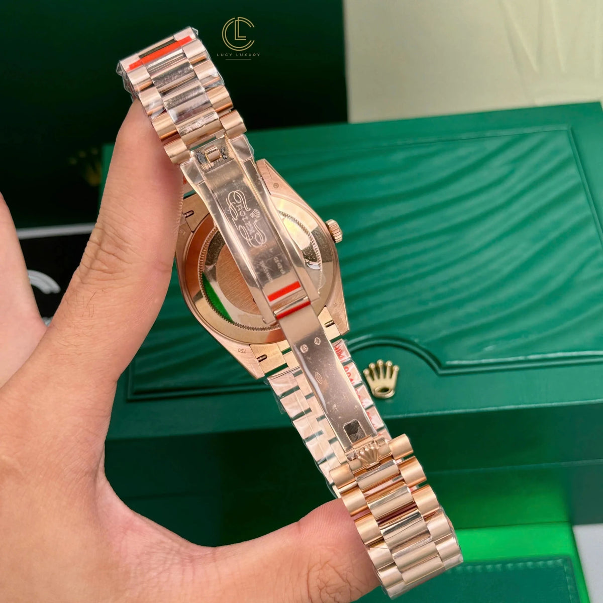 Day-Date Rose Gold Tone Blue Dial 40mm - Watch Vault Au