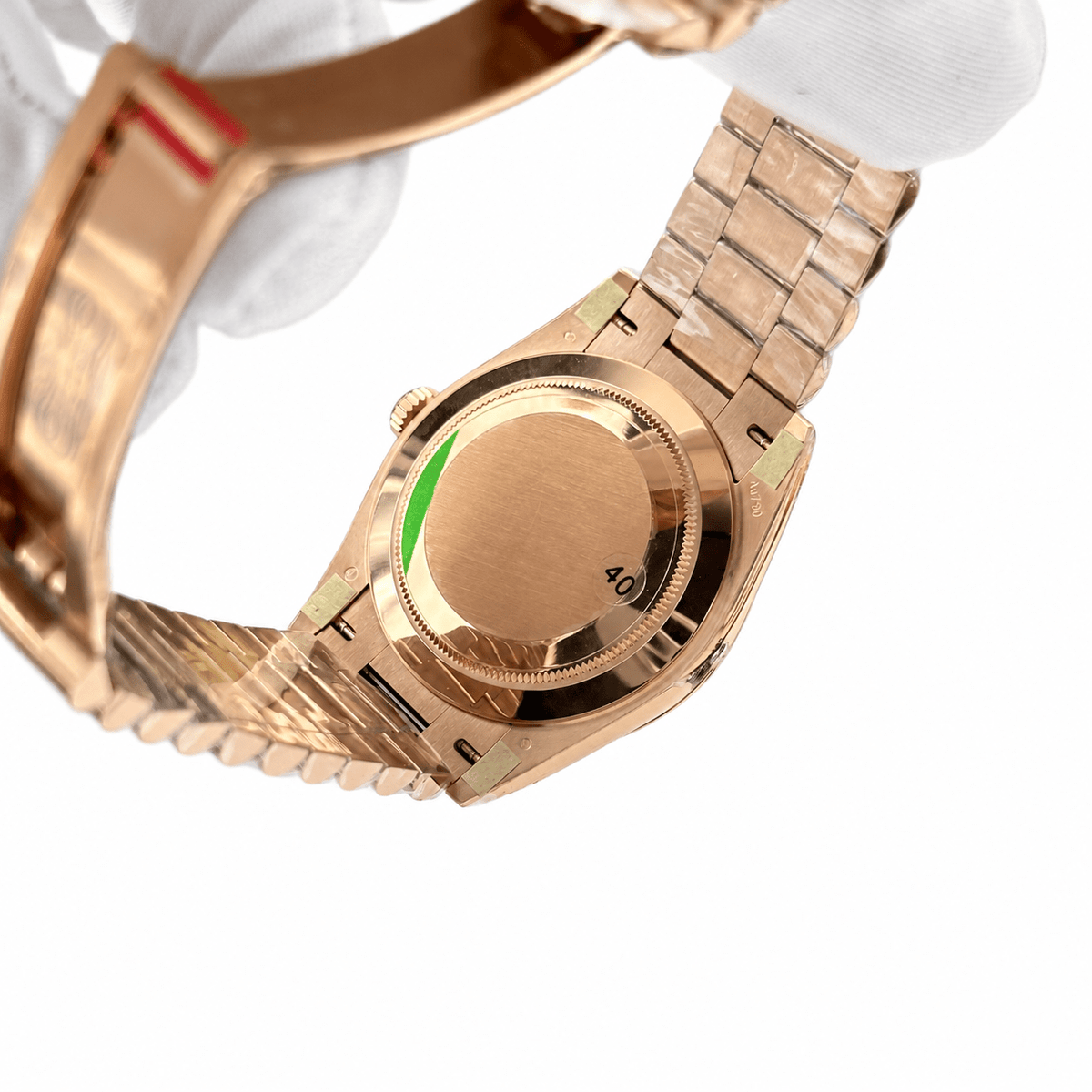 Day-Date Rose Gold Tone Pink Roman Dial 40mm - Watch Vault Au