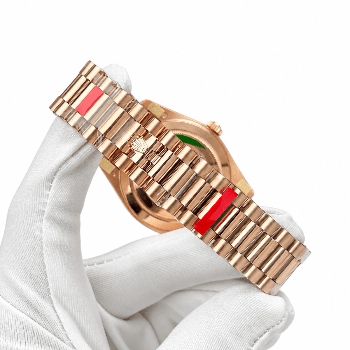 Day-Date Rose Gold Tone Pink Roman Dial 40mm - Watch Vault Au