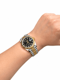 Datejust Two Tone Yellow Gold Tone Black Gem-set Dial 41mm - Watch Vault Au