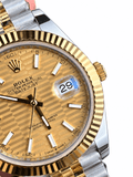 Datejust Two Tone Yellow Gold Tone Champagne Motif Dial 41mm - Watch Vault Au