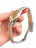 Datejust Two Tone Yellow Gold Tone Champagne Motif Dial 41mm - Watch Vault Au