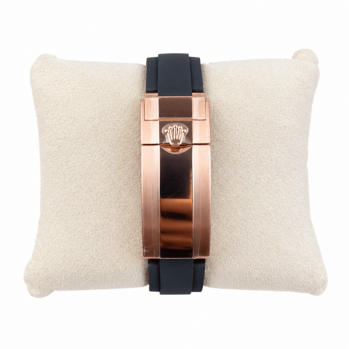 Yacht-Master Rose Gold Tone Black Dial Rubber Strap 40mm - Watch Vault Au