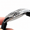Yacht-Master Silver Tone Meteorite Style Dial Rubber Strap 42mm - Watch Vault Au