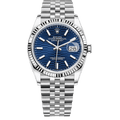 Datejust Silver Tone Blue Motif Dial 36mm - Watch Vault Au