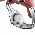 Datejust Silver Tone Black Gem-set Dial 41mm - Watch Vault Au