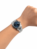 Datejust Silver Tone Blue Gem-set Dial 41mm - Watch Vault Au