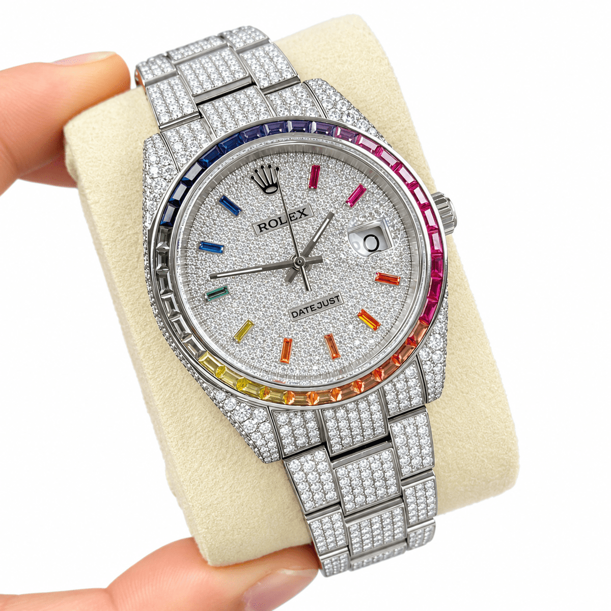 Datejust Ruby-Tone Bezel Rainbow Gem-set 41mm - Watch Vault Au