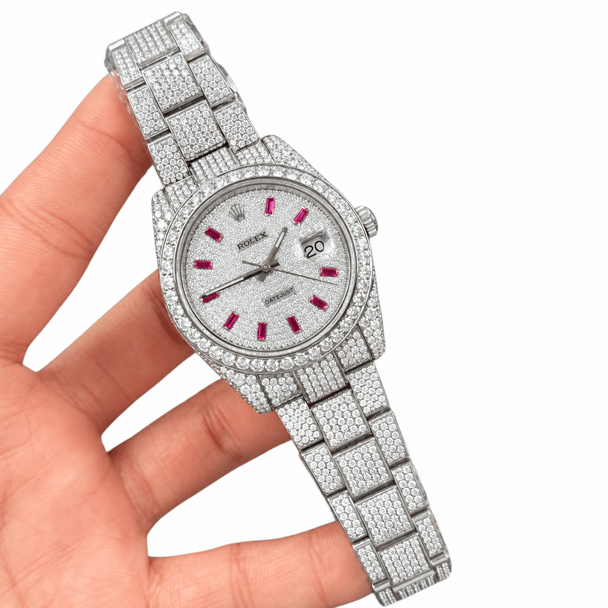 Datejust Purple Gem-set Markers 41mm - Watch Vault Au
