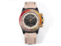 Daytona Rose Gold Tone Rainbow Bezel Pink Strap 40mm - Watch Vault Au