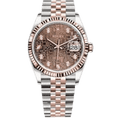 Datejust Two Tone Rose Gold Tone Chocolate Motif Gem-set Dial 36mm - Watch Vault Au