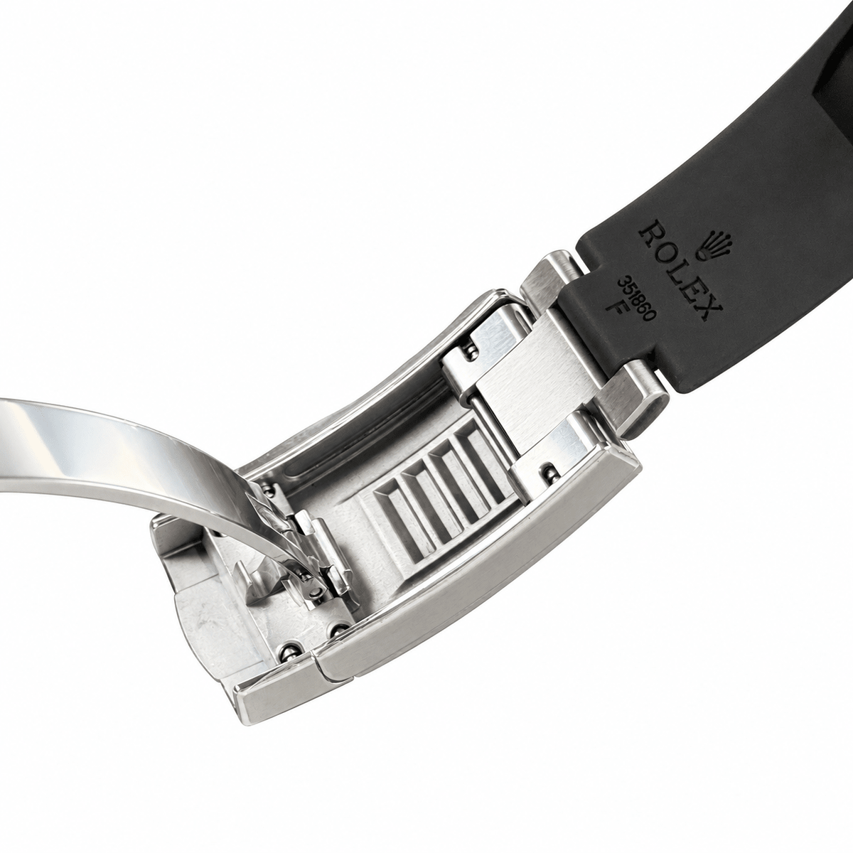Sky-Dweller Silver Tone Black Dial Rubber Strap 42mm - Watch Vault Au