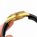 Sky-Dweller Yellow Gold Tone Black Dial Rubber Strap 42mm - Watch Vault Au