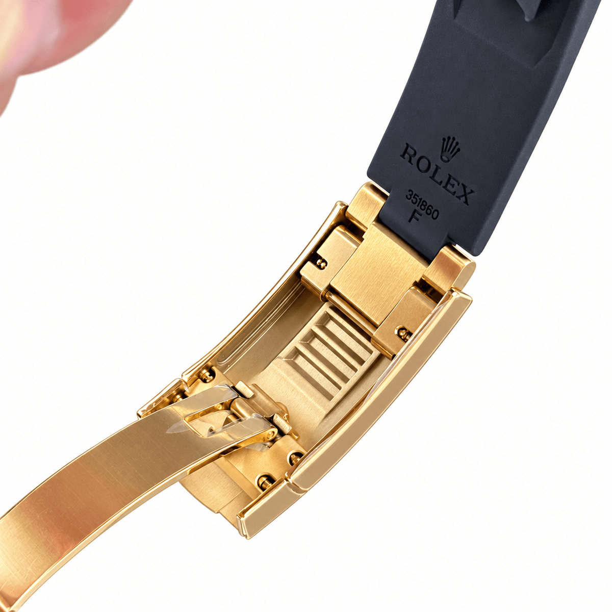 Sky-Dweller Yellow Gold Tone Black Dial Rubber Strap 42mm - Watch Vault Au