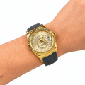 Sky-Dweller Yellow Gold Tone Champagne Dial Rubber Strap 42mm - Watch Vault Au