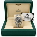 Datejust Two Tone Yellow Gold Tone Wimbledon 36mm - Watch Vault Au