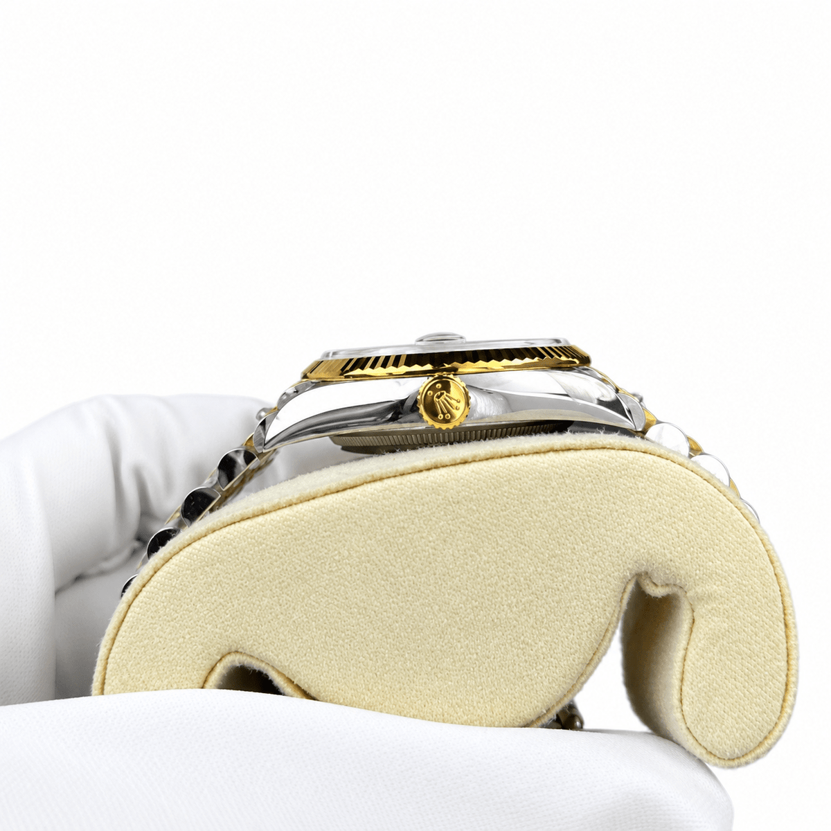 Datejust Two Tone Yellow Gold Tone Champagne Baton Dial 36mm - Watch Vault Au