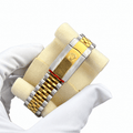 Datejust Two Tone Yellow Gold Tone Champagne Baton Dial 36mm - Watch Vault Au