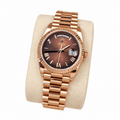 Day-Date Rose Gold Tone Chocolate Roman Dial 36mm - Watch Vault Au