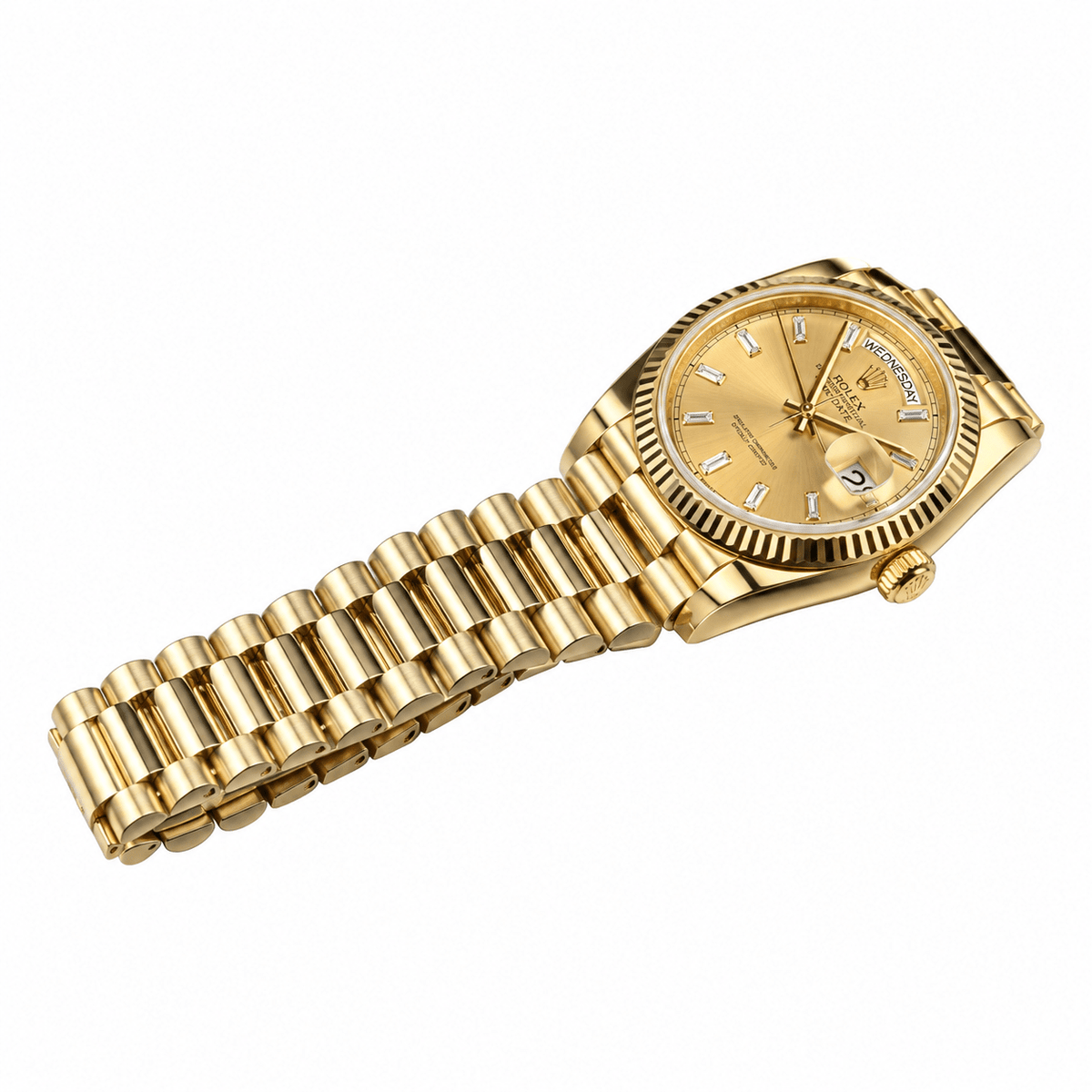 Day-Date Yellow Gold Tone Champagne Roman Dial 36mm - Watch Vault Au