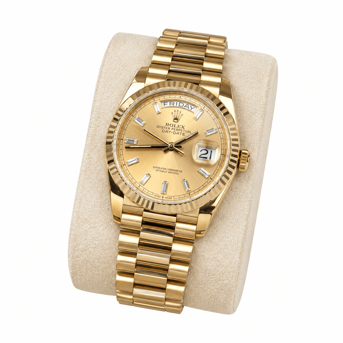 Day-Date Yellow Gold Tone Champagne Roman Dial 36mm - Watch Vault Au