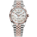 Datejust Two Tone Rose Gold Tone Mother-of-Pearl Gem-set Dial 36mm - Watch Vault Au