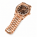 Day-Date Rose Gold Tone Chocolate Gem-set Dial 40mm - Watch Vault Au