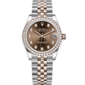 Datejust Two Tone Rose Gold Tone Chocolate Gem-set Bezel 31mm - Watch Vault Au