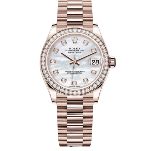 Datejust Rose Gold Tone Mother-of-Pearl Gem-set Bezel 31mm - Watch Vault Au
