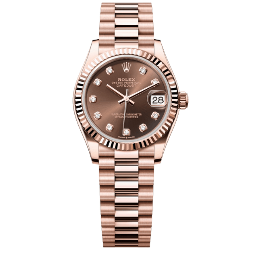 Datejust Rose Gold Tone Chocolate Roman Dial 31mm - Watch Vault Au