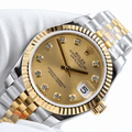 Datejust Two Tone Yellow Gold Tone Champagne Gem-set Dial 31mm - Watch Vault Au