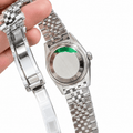 Datejust Silver Tone Green Gem-set Bezel 31mm - Watch Vault Au