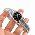 Datejust Silver Tone Black Roman Dial 31mm - Watch Vault Au