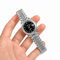 Datejust Silver Tone Black Roman Dial 31mm - Watch Vault Au
