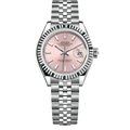 Datejust Silver Tone Pink Baton Dial 31mm - Watch Vault Au