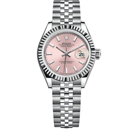 Datejust Silver Tone Pink Baton Dial 31mm - Watch Vault Au