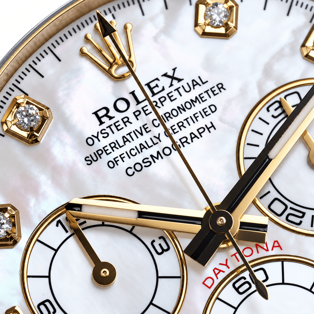Daytona Yellow Gold Tone Mother-of-Pearl Dial Rubber Strap 40mm - Watch Vault Au